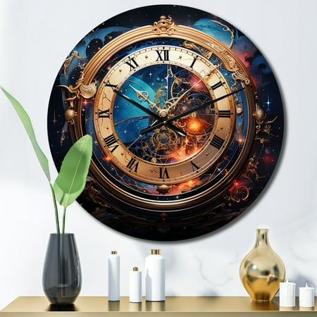 Designart Metaphysical Horology in a Watch Fashion Oversized Wall Clock