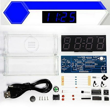 Diy Clock Kit Digitaltube Temperature Alarm Week Display 51 Mcu Ds1302