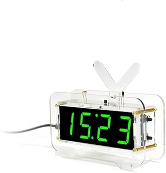 DIY Electronic Voice Clock Kit 4-Digit Digital, Soldering Project Kit for Students and Beginners, Cute Alarm Clock DIY Kits for Learning Electronics