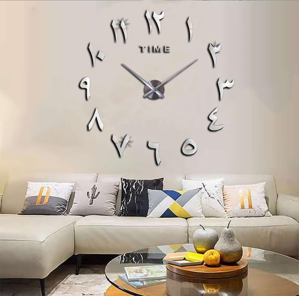 FASHION in THE CITY Wall Clocks Silent Non-Ticking Movement Wall Decoration Home/Office/Hotel/Bar/Restaurant/Classroom Clocks (Silver)