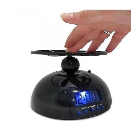 Flying Alarm Clock Led Display Digital Alarm Clock Snooze Alarm Clock Flying Helicopter Propeller De - XC