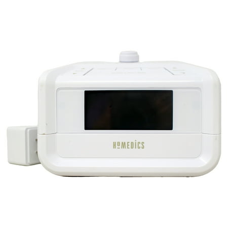 HoMedics Sound Machine and Digital Clock Radio with Time Projection, White, SS-4520