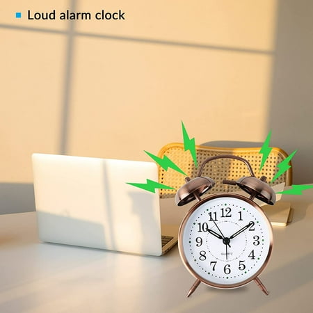 Inch Classic Retro Alarm Clock with Stereoscopic Dial, Vintage Double Bell for Sleepers, Family, Friends and Colleague.