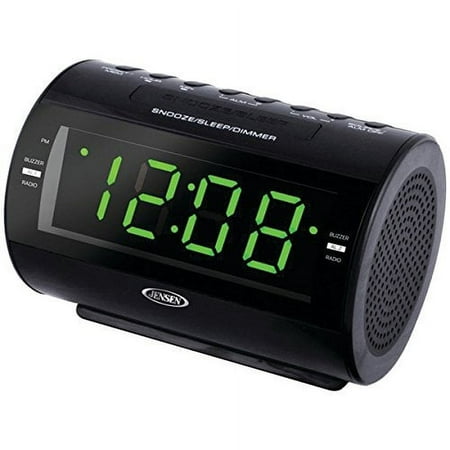 JENSEN JCR-210 AM/FM Digital Dual Alarm Clock Radio with Nature Sounds