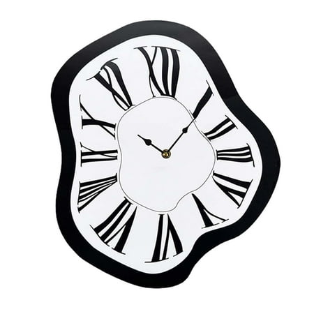 kowaku Distorted Clocks Distorted Wall Clock Roman Numeral Acrylic Creative Melting Clock Interior Wall Clock for Bedroom Table Home