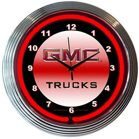 Neonetics Bar and Game Room GMC Trucks Neon Wall Clock 15-Inch