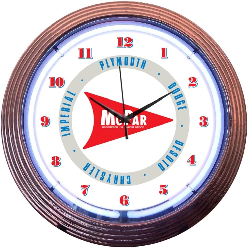 Neonetics Mopar Arrow Neon Wall Clock, 15-Inch