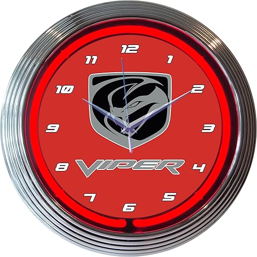 Neonetics Viper Neon Wall Clock, 15-Inch