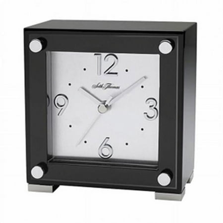 Seth Thomas TBK005050 Black Piano Table Clock